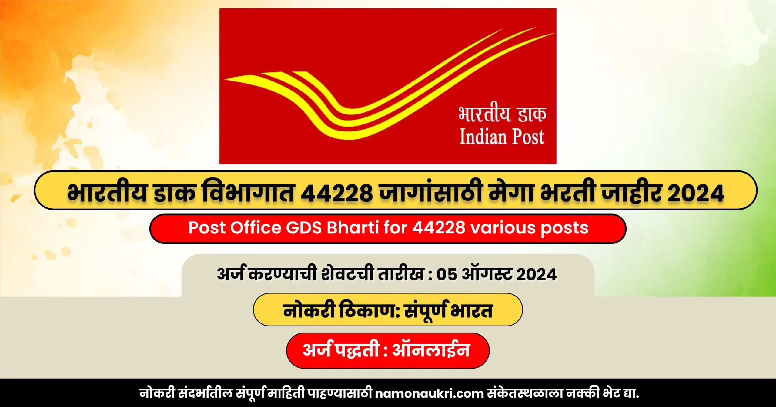 Post Office GDS Bharti for 44228 various posts